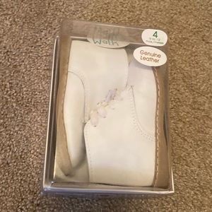 Baptism white boy shoes size 4